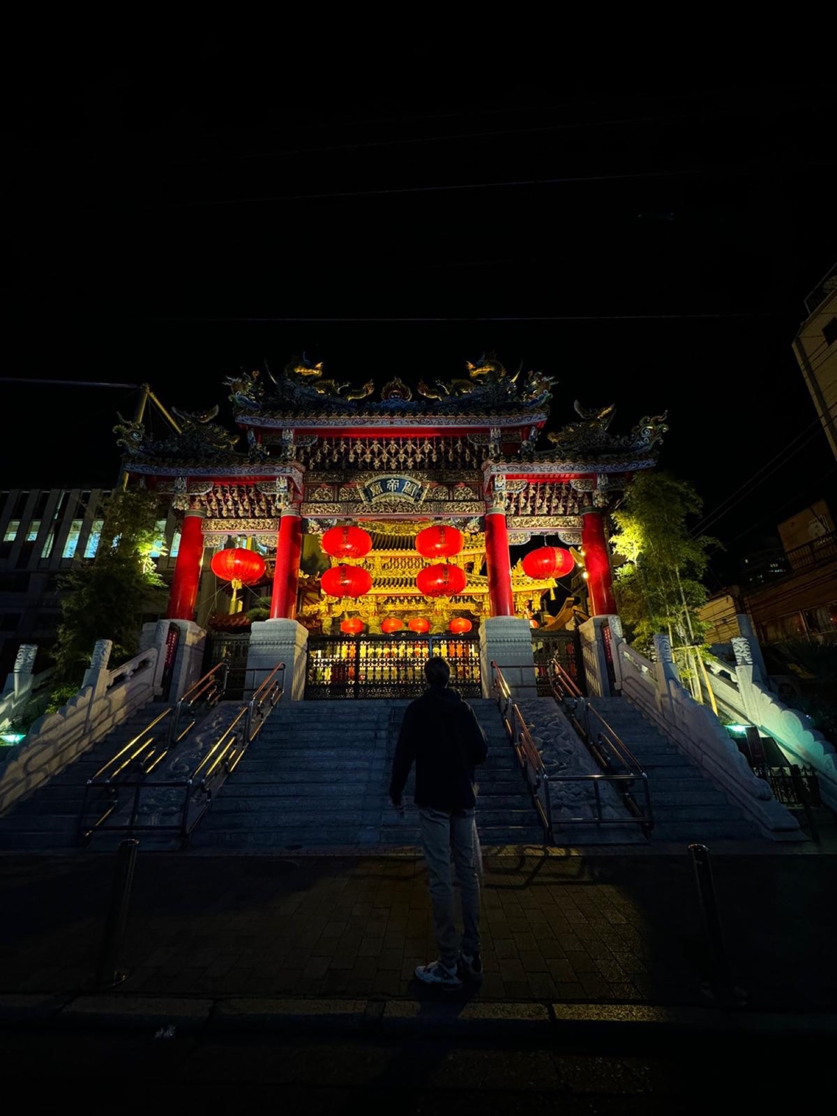 Japan — temple at night